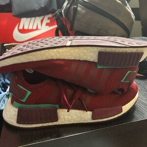 Adidas Red and Green Sneakers